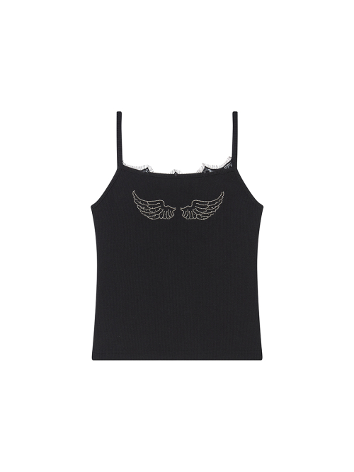 LACE SLEEVELESS BLACK
