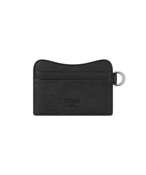 Pleats belted big bag and wallet BLACK