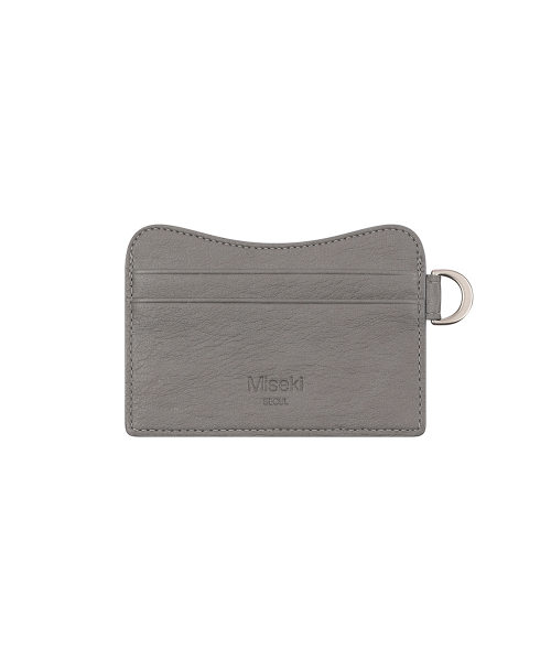 Pleats belted big bag and wallet GREY