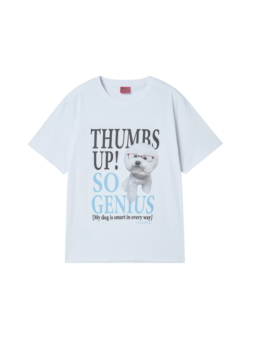 GENIUS PUPPY TEE WHITE