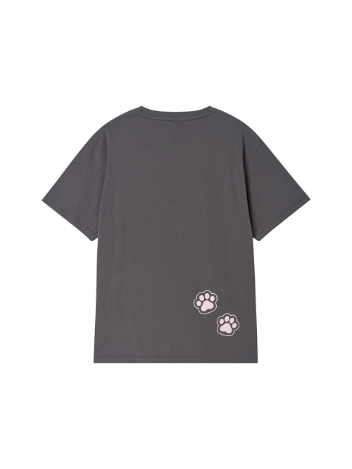 GENIUS PUPPY TEE CHARCOAL