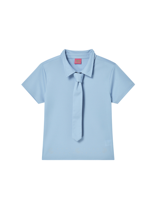 TIE PIQUE SHIRT BLUE