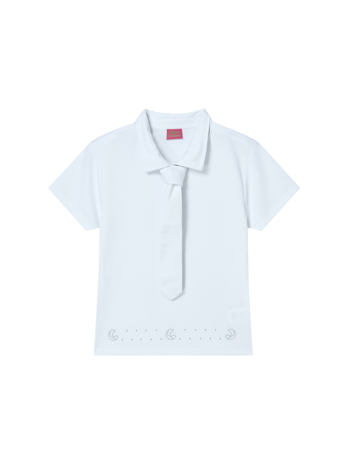 TIE PIQUE SHIRT WHITE
