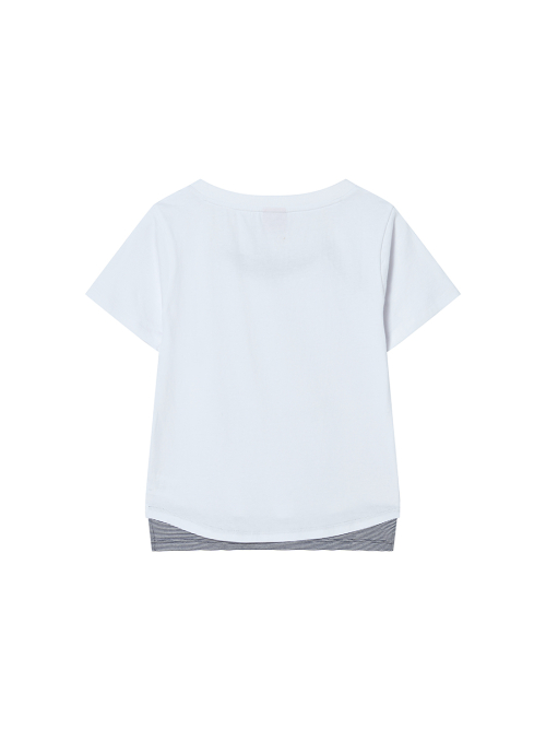 ZIPPER HEART TEE WHITE