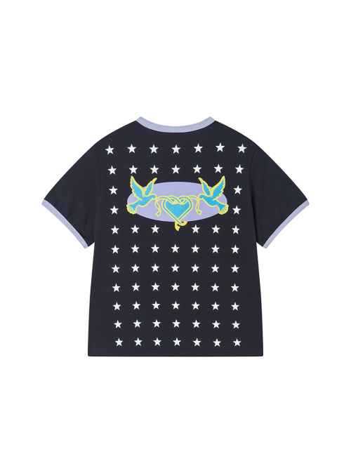STAR RINGER TEE NAVY