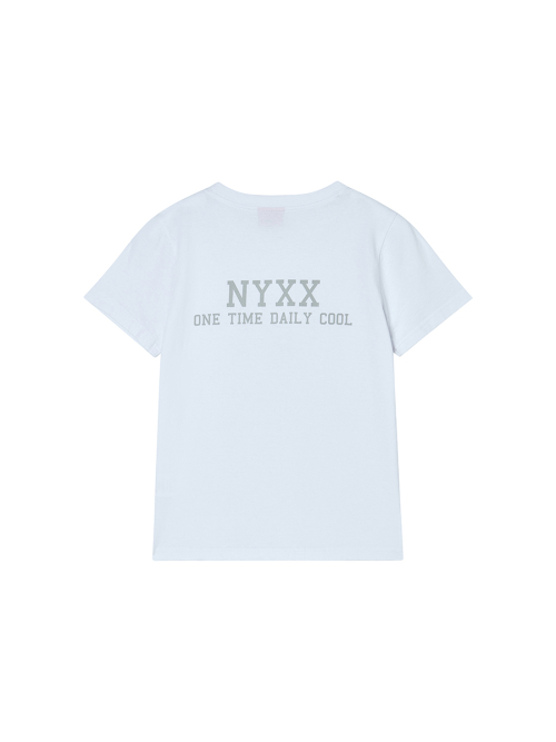 NYX FLAG APLIQUE TEE WHITE