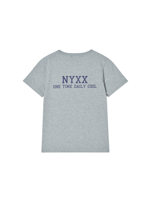 NYX FLAG APLIQUE TEE GREY