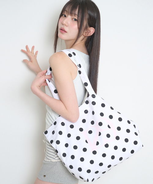 129 DOT ECO BAG WHITE DOT
