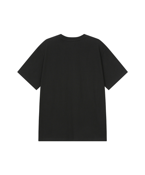 Block lettering short sleeve BLACK
