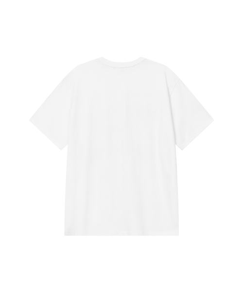 Block lettering short sleeve WHITE
