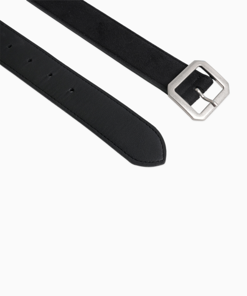 Suede Leather Garrison Belt BLACK