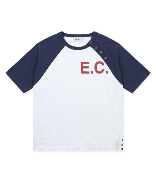 XTT160 E.C 헨리넥 래글런 티셔츠 (NAVY/GRAY)