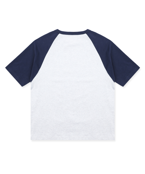 XTT160 E.C 헨리넥 래글런 티셔츠 (NAVY/GRAY)