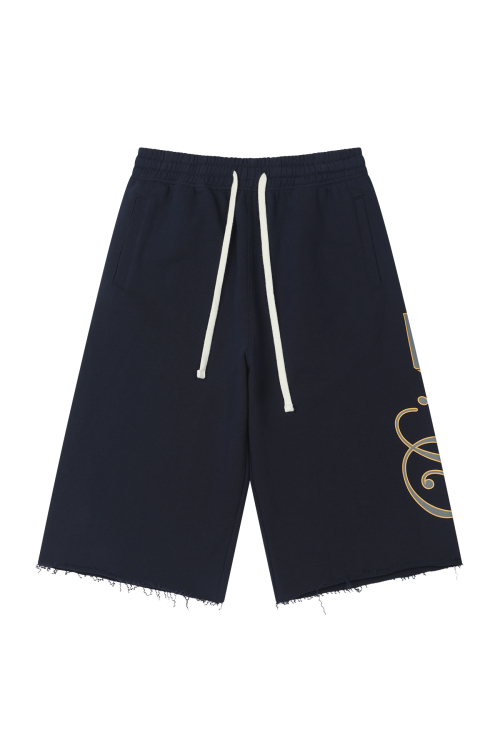 DN SCRIPT SWEAT BERMUDA PANTS IN NAVY