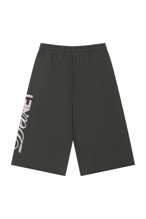 DN SCRIPT SWEAT BERMUDA PANTS IN CHARCOAL
