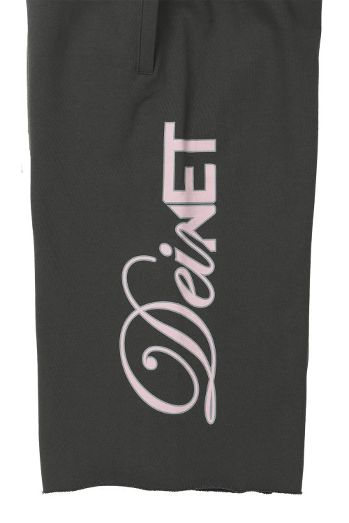 DN SCRIPT SWEAT BERMUDA PANTS IN CHARCOAL