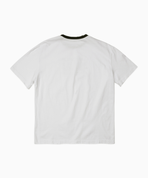 Vintage Destroyed Ringer Tee WHITE