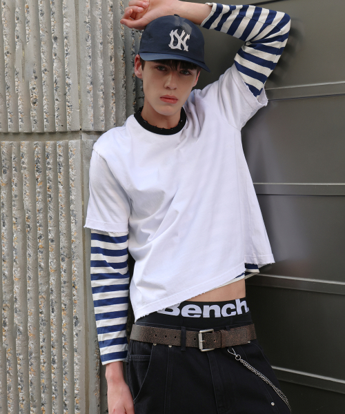 Vintage Destroyed Ringer Tee WHITE