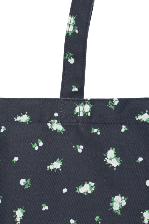 FLOWER SHOULDER BAG IN NAVY
