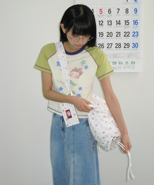 BETTY BOOP MINI STAR STITCH RAGLAN T SHIRT YELLOW