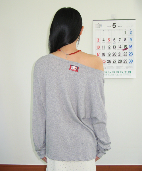 BETTY BOOP CAT PLUSH LONG SLEEVE GREY