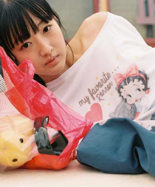 BETTY BOOP CAT PLUSH LONG SLEEVE WHITE