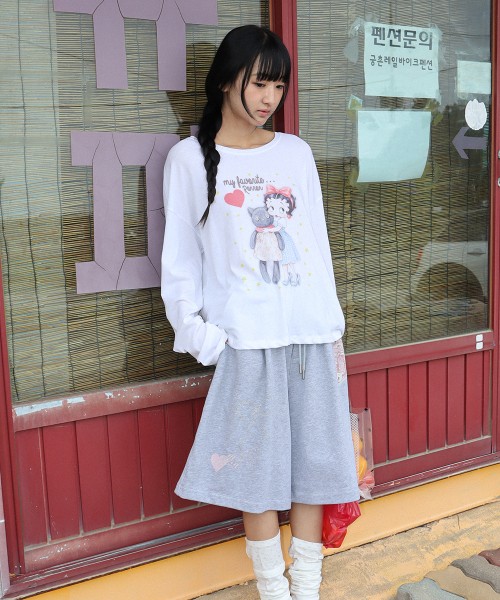 BETTY BOOP CAT PLUSH LONG SLEEVE WHITE