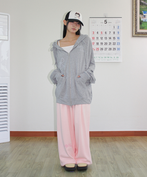 BETTY BOOP DREAMY RIBBON HOODIE ZIP UP GREY