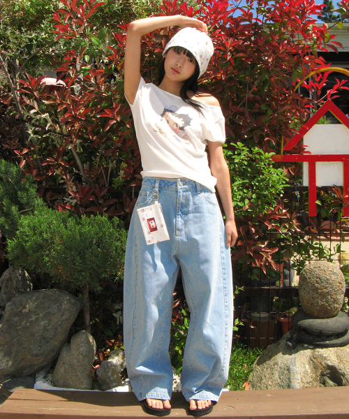 BETTY BOOP HEART POCKET DENIM LIGHT BLUE
