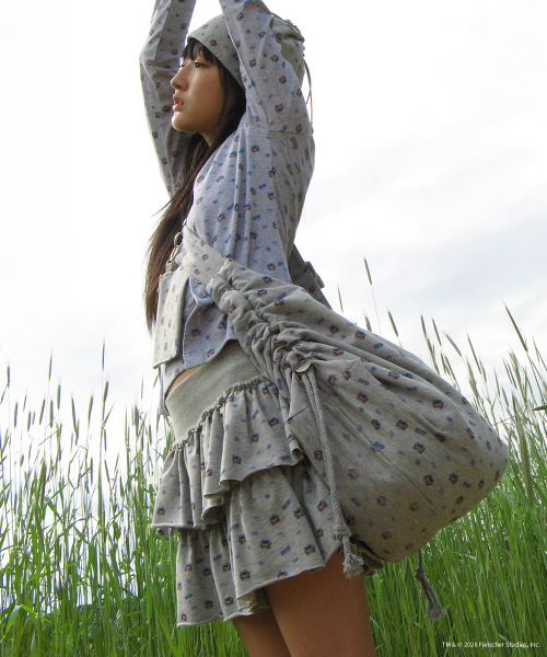 BETTY BOOP PATTERN PANTSKIRT GREY