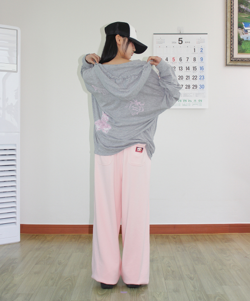 BETTY BOOP LETTERING SWEAT JOGGER PANTS SOFT PINK