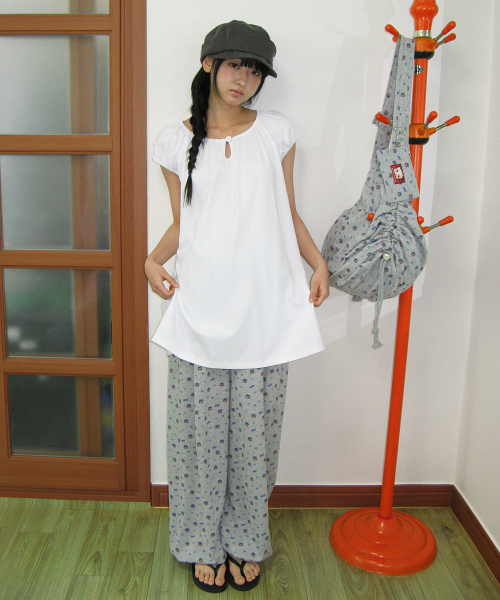 BETTY BOOP PATTERN SWEAT JOGGER PANTS GREY