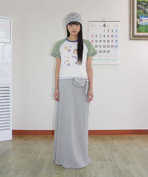 BETTY BOOP PATTERN STRING BEANIE GREY