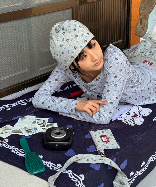 BETTY BOOP HEART LACE BLANKET NAVY