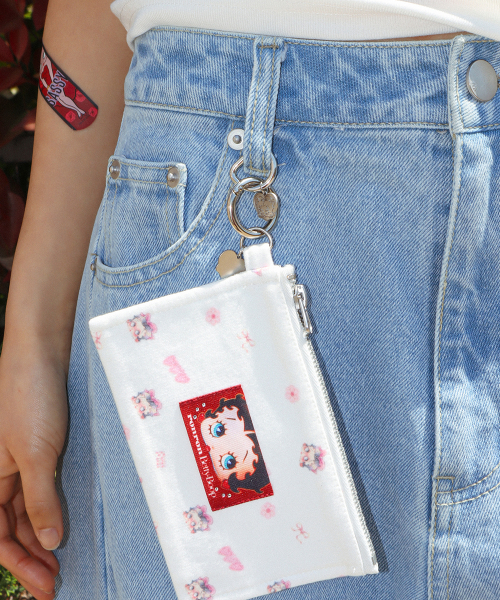 BETTY BOOP MINI POUCH KEYRING WHITE