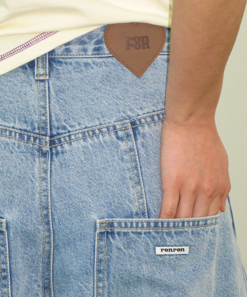 WIDE BALLOON DENIM PANTS LIGHT BLUE