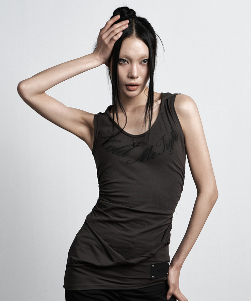 TWISTER HOOD SLEEVELESS CHARCOAL