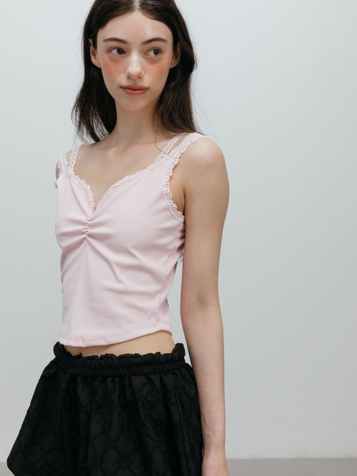 DOUBLE LACE SLEEVELESS / PINK