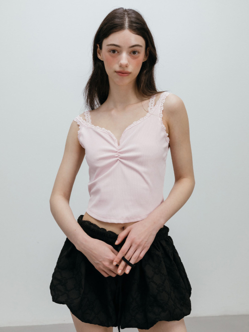 DOUBLE LACE SLEEVELESS / PINK