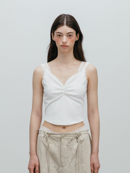DOUBLE LACE SLEEVELESS / WHITE