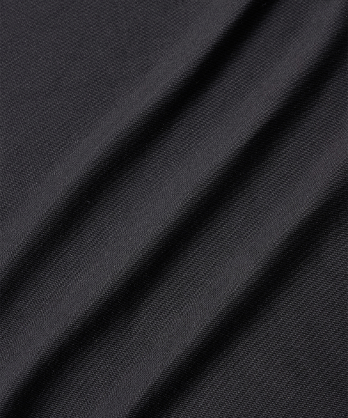 Active shirring halter neck sleeveless -BLACK