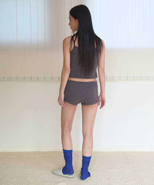 Light slim micro shorts -CHARCOAL