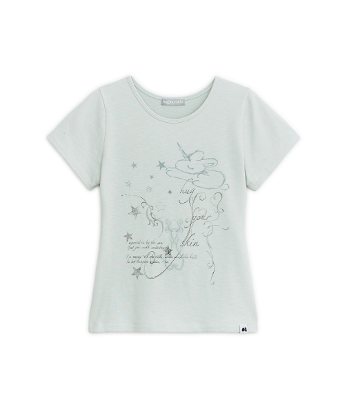 Unicorn drawing T (Blue)