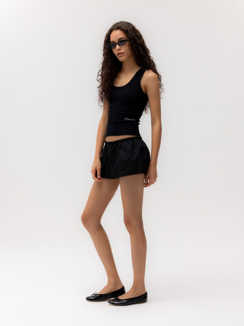 ROCKY WAFFLE SLEEVELESS TOP 2.0 (BLACK)