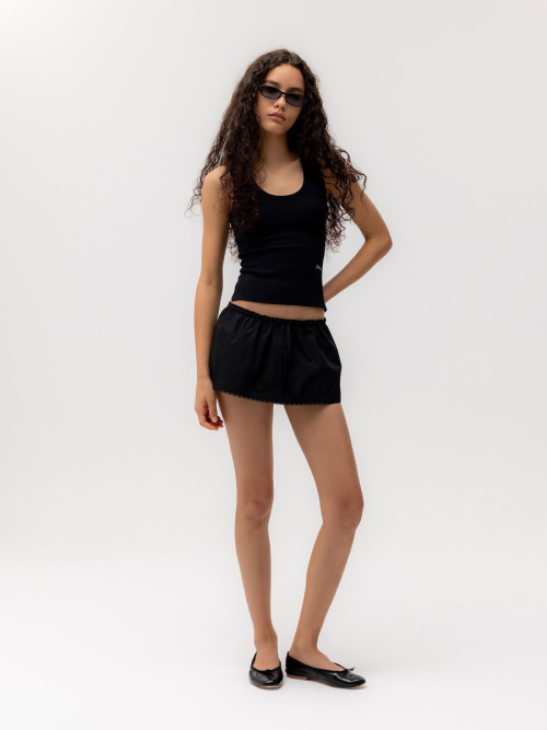 ROCKY WAFFLE SLEEVELESS TOP 2.0 (BLACK)