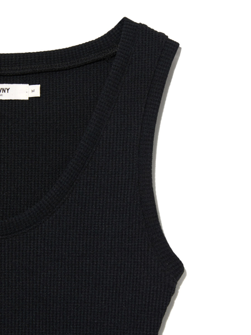 ROCKY WAFFLE SLEEVELESS TOP 2.0 (BLACK)