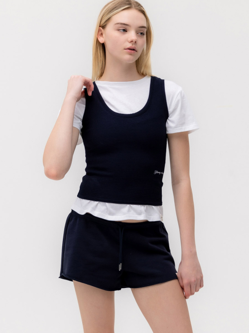 ROCKY WAFFLE SLEEVELESS TOP 2.0 (NAVY)