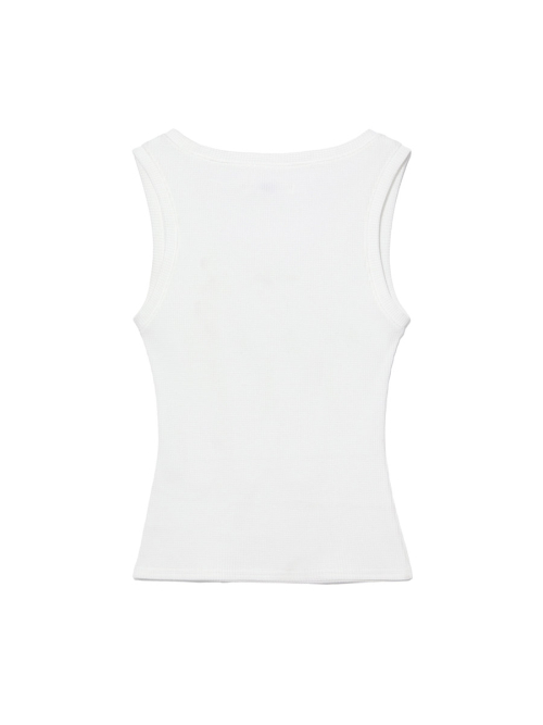 ROCKY WAFFLE SLEEVELESS TOP 2.0 (WHITE)