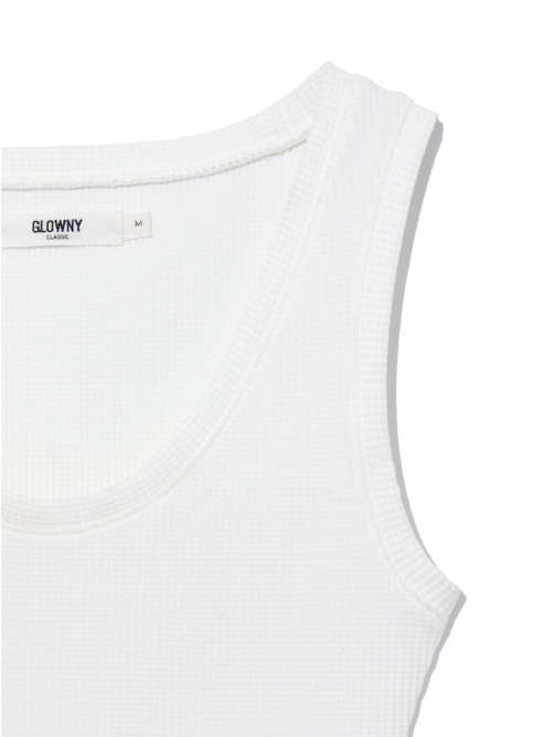 ROCKY WAFFLE SLEEVELESS TOP 2.0 (WHITE)