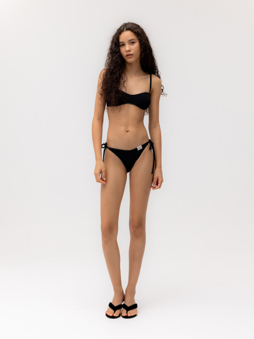 G WAFFLE BIKINI BOTTOM (BLACK)
